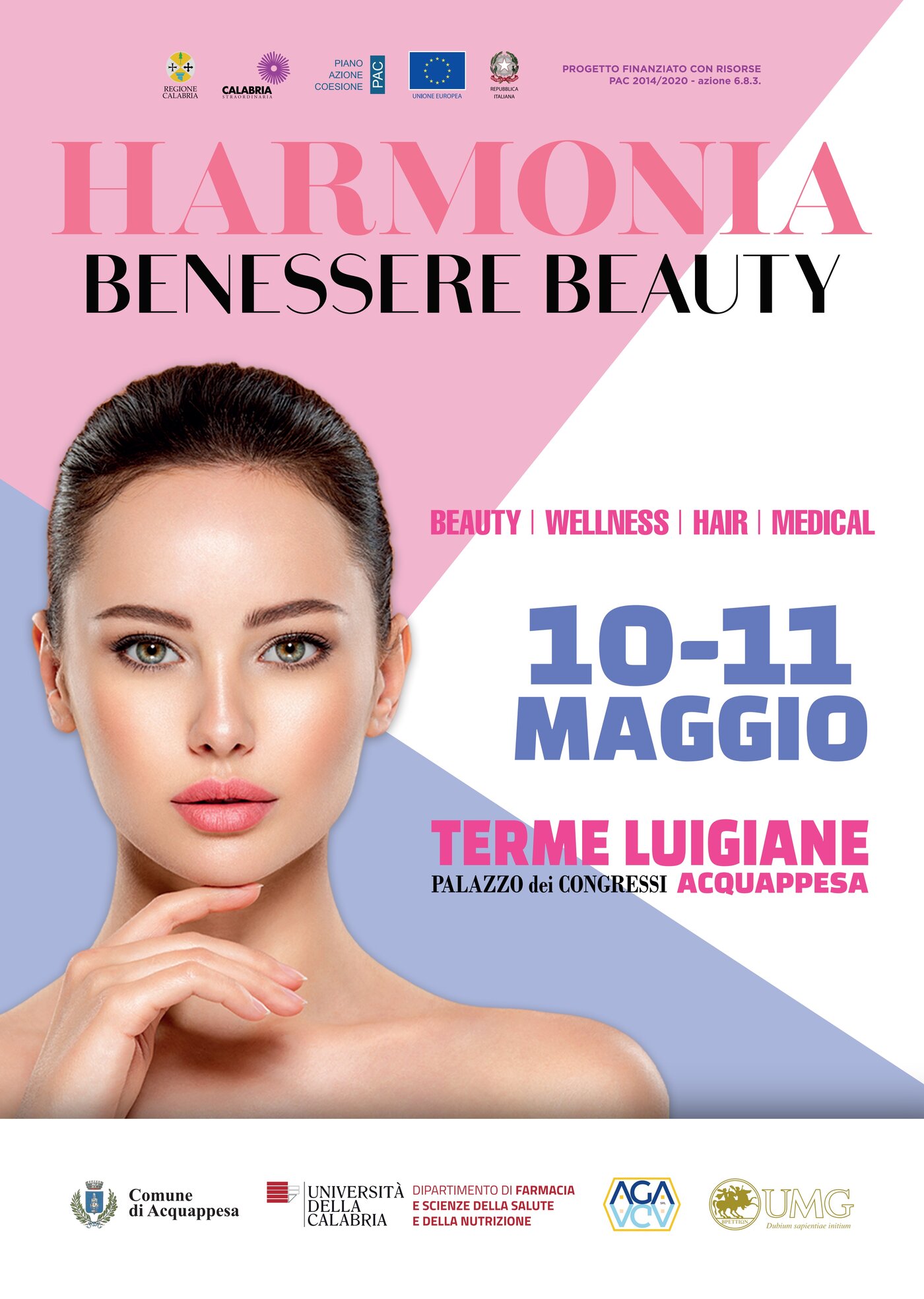 Locandina di Harmonia Benessere Beauty: 10 e 11 maggio 2026, Palazzo dei Congressi delle Terme Luigiane, Acquappesa